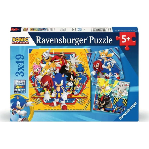 Sonic The Hedgehog Puzzle Set [3 x 49 Pcs]