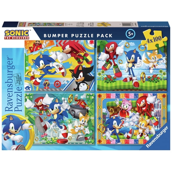 Ravensburger Sonic the Hedgehog 4-Piece 100 Puzzle Set