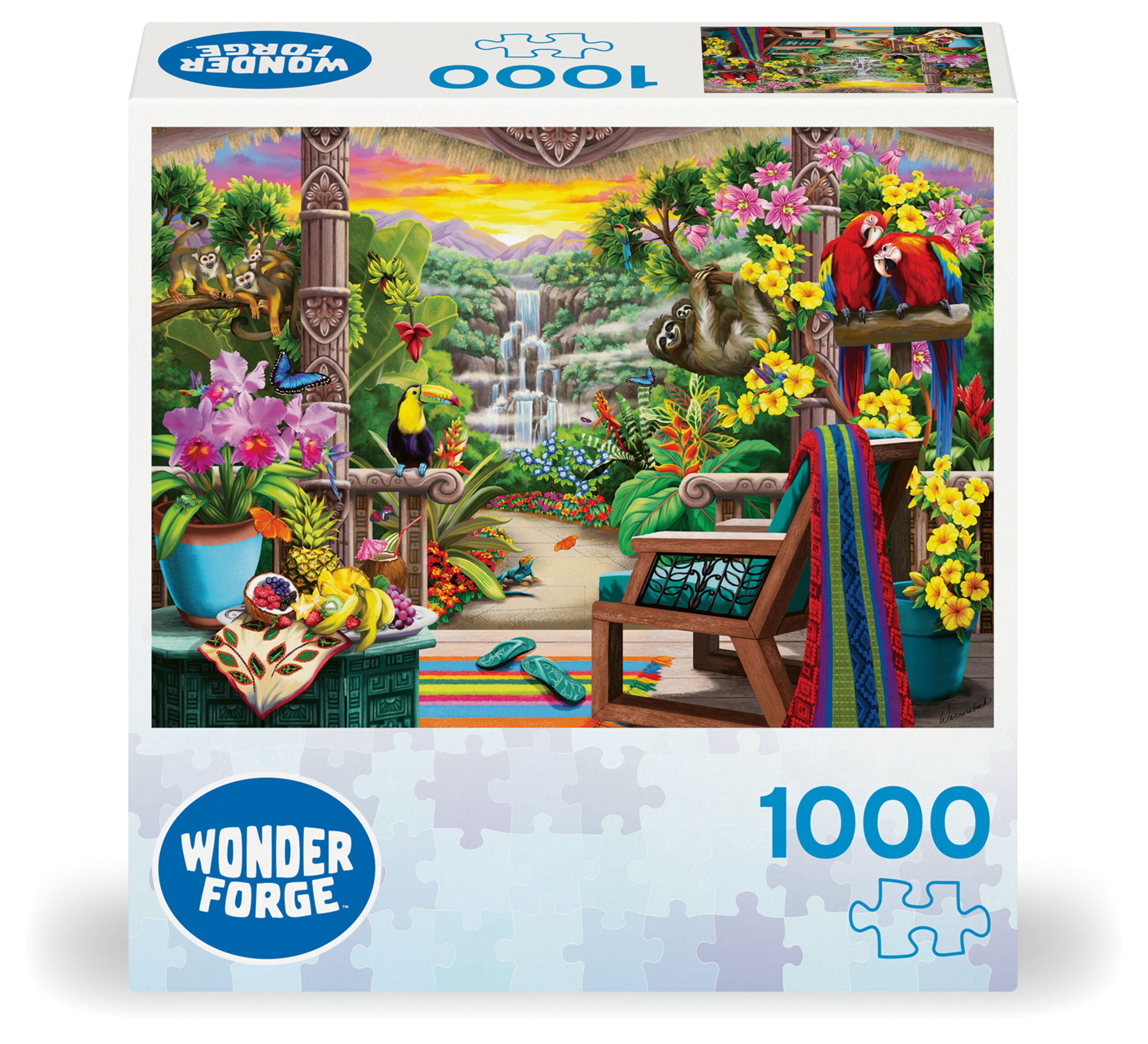 Ravensburger Wonder Forge Puzzle Series - Tropical Retreat (2024), 1000 Piece Jigsaw Puzzle