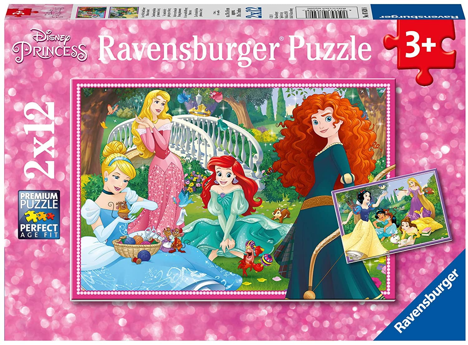 Ravensburger- Disney Princess Puzzle de 4 (12, 16, 20, 24 pièces) pour  Enfants à partir de 3 Ans, 3079, 0