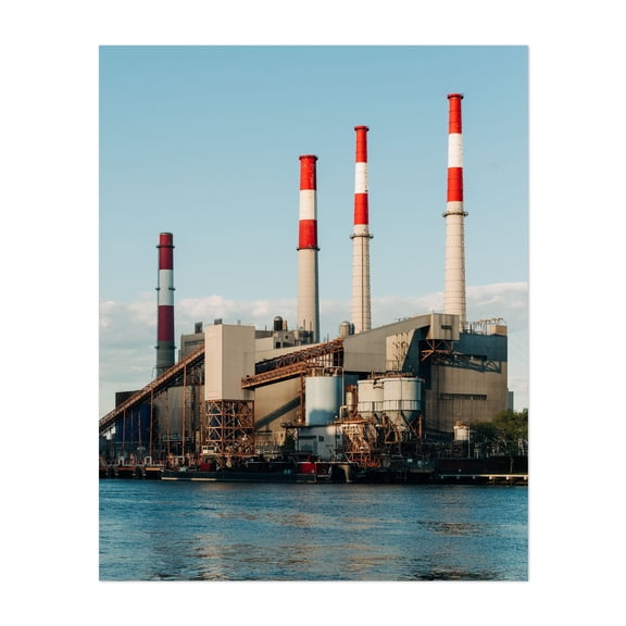 Ravenswood Generating Station 02 - Manhattan New York Photography Industrial Architecture City Skyline Unframed Wall Art Print 36 x 48 inches