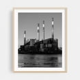 thumbnail image 1 of Ravenswood Generating Station B&W - Manhattan New York Photography Industrial Black and White Architecture Cityscape Oak Framed Wall Art Print 6 x 8 inches, 1 of 12