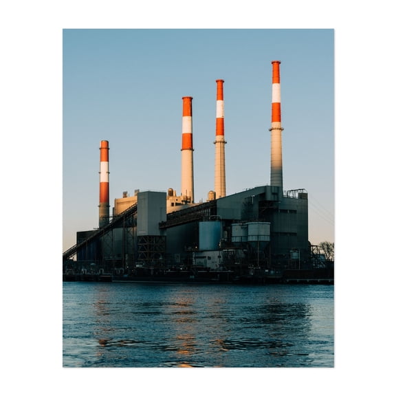 Ravenswood Generating Station - Manhattan New York Photography Industrial Architecture Unframed Wall Art Print 6 x 8 inches