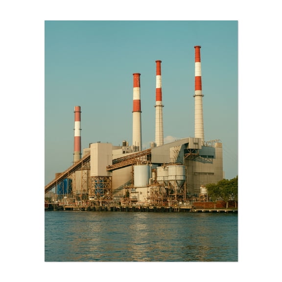 Ravenswood Generating Station, Queens - Queens New York Photography Industrial Architecture Cityscape Skyline Unframed Wall Art Print 6 x 8 inches