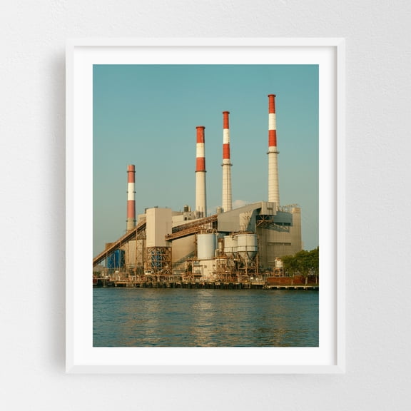 Ravenswood Generating Station, Queens - Queens New York Photography White Framed Wall Art Print 30 x 40 inches