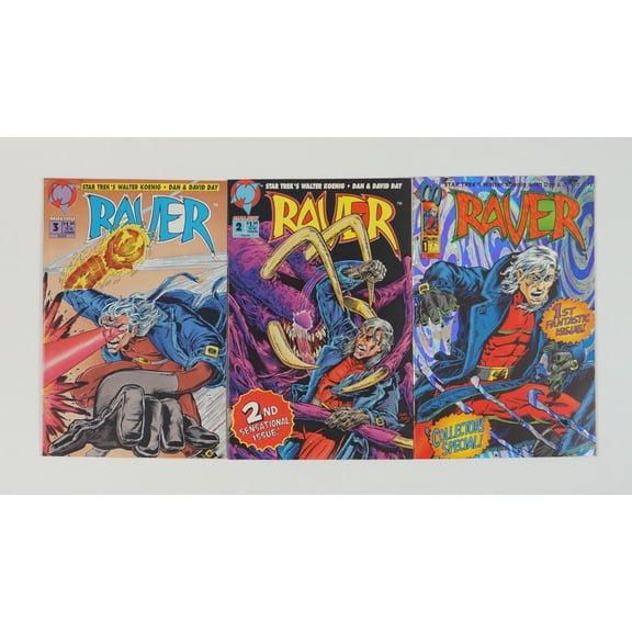 Raver #1-3 VF/NM complete series Walter Koenig - Dan Day ; Malibu