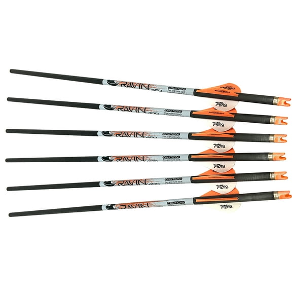 Ravin Crossbow Xbow Archery Bolts w/ Orange Nock .001 Straightness 6 Pack - R139