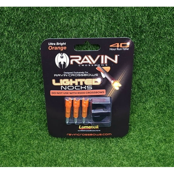 Ravin Crossbows LED Lighted Nocks, Archery Nocks, 3 Pack