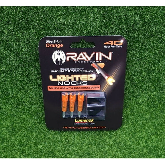 Ravin Crossbows LED Lighted Nocks, Archery Nocks, 3 Pack