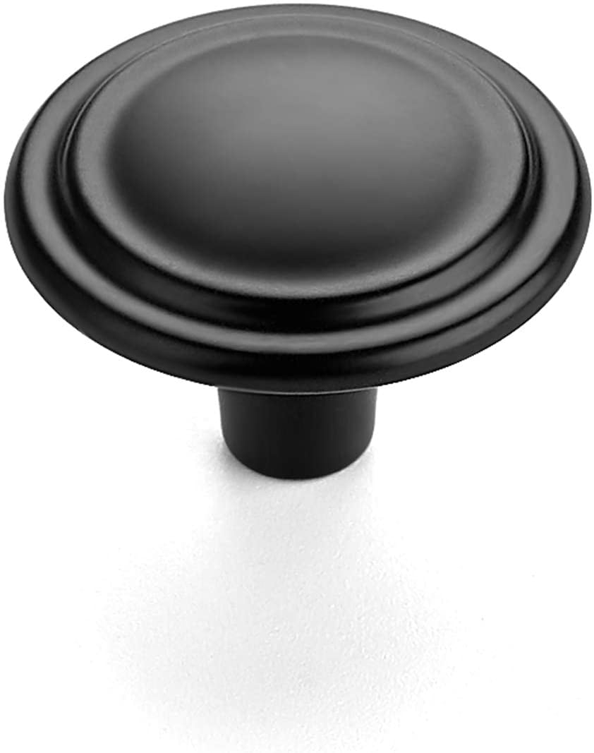 Ravinte 10 Pack 11/5 inch Matte Black Zinc knobs Kitchen