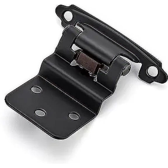 Ravinte 10 Packs 5 Pairs 3/8" Inset Cabinet Hinges Matte Black Self Closing Hinges for Kitchen Cabinets & Doors