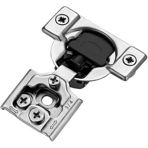Ravinte 2 Pack 1 Pairs 3/4 inch Overlay Soft Close Hinges for Kitchen Cabinet Hinges Satin Nickel Hidden Hinges Stainless Steel Concealed Hinge self Closing