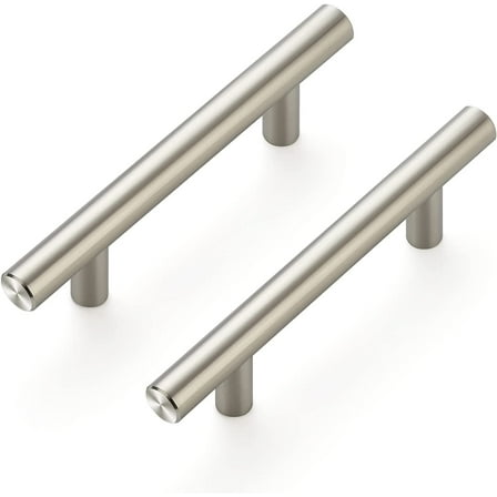 Ravinte 25 Pack 5" Cabinet Pulls Brushed Nickel Stainless Steel Kitchen Drawer Pulls Cabinet Handles 3" Hole Center