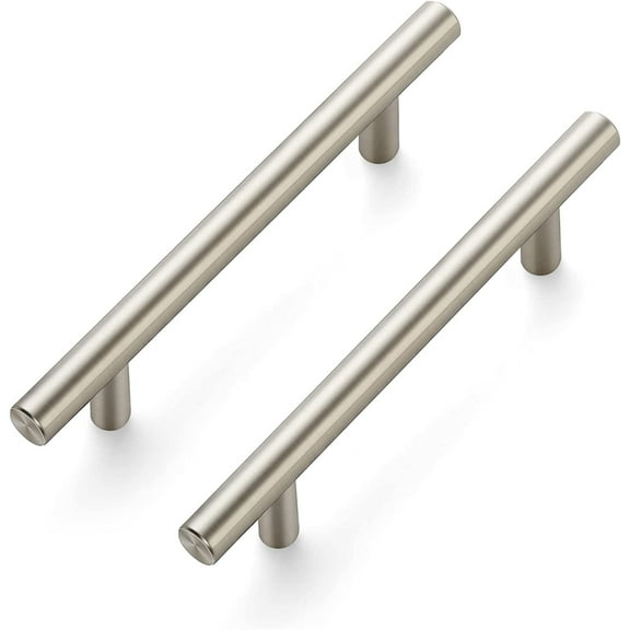 Ravinte 25 Pack 6-3/8" Cabinet Pulls Brushed Nickel Stainless Steel Kitchen Drawer Pulls Cabinet Handles 4" Hole Center