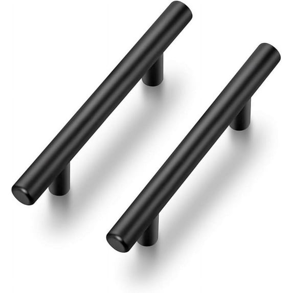 Ravinte 30 Pack | 5 Inch Cabinet Pulls Matte Black Stainless Steel Kitchen Drawer Pulls Cabinet Handles 5 InchLength, 3 Inch Hole Center