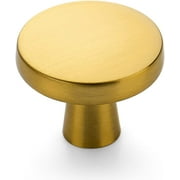 Ravinte 5 Pack Drawer Pulls 1-1/4 Inch Kitchen Cabinet Knobs Solid Round Dresser Drawer Knobs Brushed Brass Dresser Knobs Drawer Knobs Simple Cabinet Hardware For Cupboard Drawer Pulls