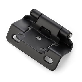 Ravinte 60 Pack 30 Pairs 1/2 inch Overlay Cabinet Hinges Matte Black Self Closing Kitchen Cabinet Door Hinges Semi Wrap Around Hinges for Face Frame