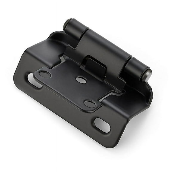 Ravinte 60 Pack 30 Pairs 1/2 inch Overlay Cabinet Hinges Matte Black Self Closing Kitchen Cabinet Door Hinges Semi Wrap Around Hinges for Face Frame