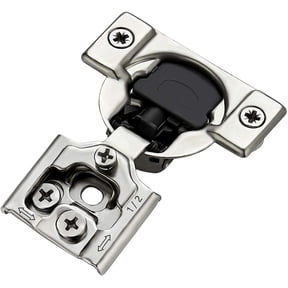 Ravinte 60 Pack 30 Pairs 1/2 inch Overlay Soft Close Hinges for Kitchen Cabinet Hinges Satin Nickel Hidden Hinges Stainless Steel Concealed Hinge self Closing