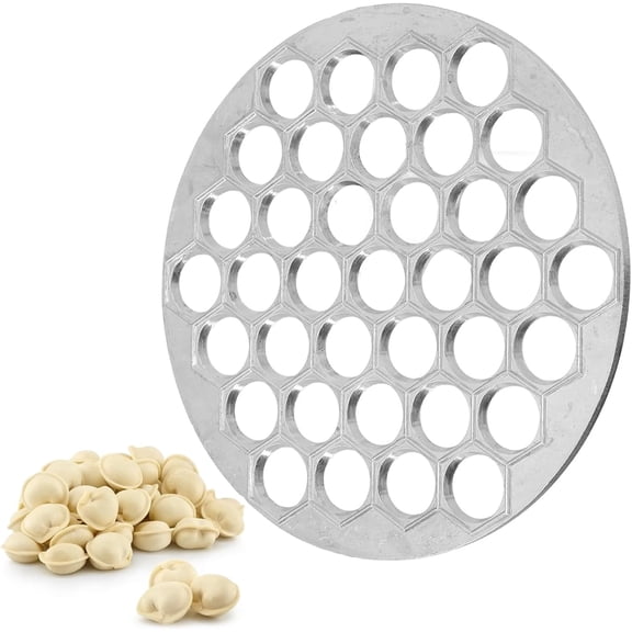 Ravioli Maker 37 Holes, Aluminum Alloy Dumpling Mold Pelmeni Cutter, Manual Meat Dumplings Maker Machine for Wonton Pastry Biscuits Dough Press Kitchen Tool