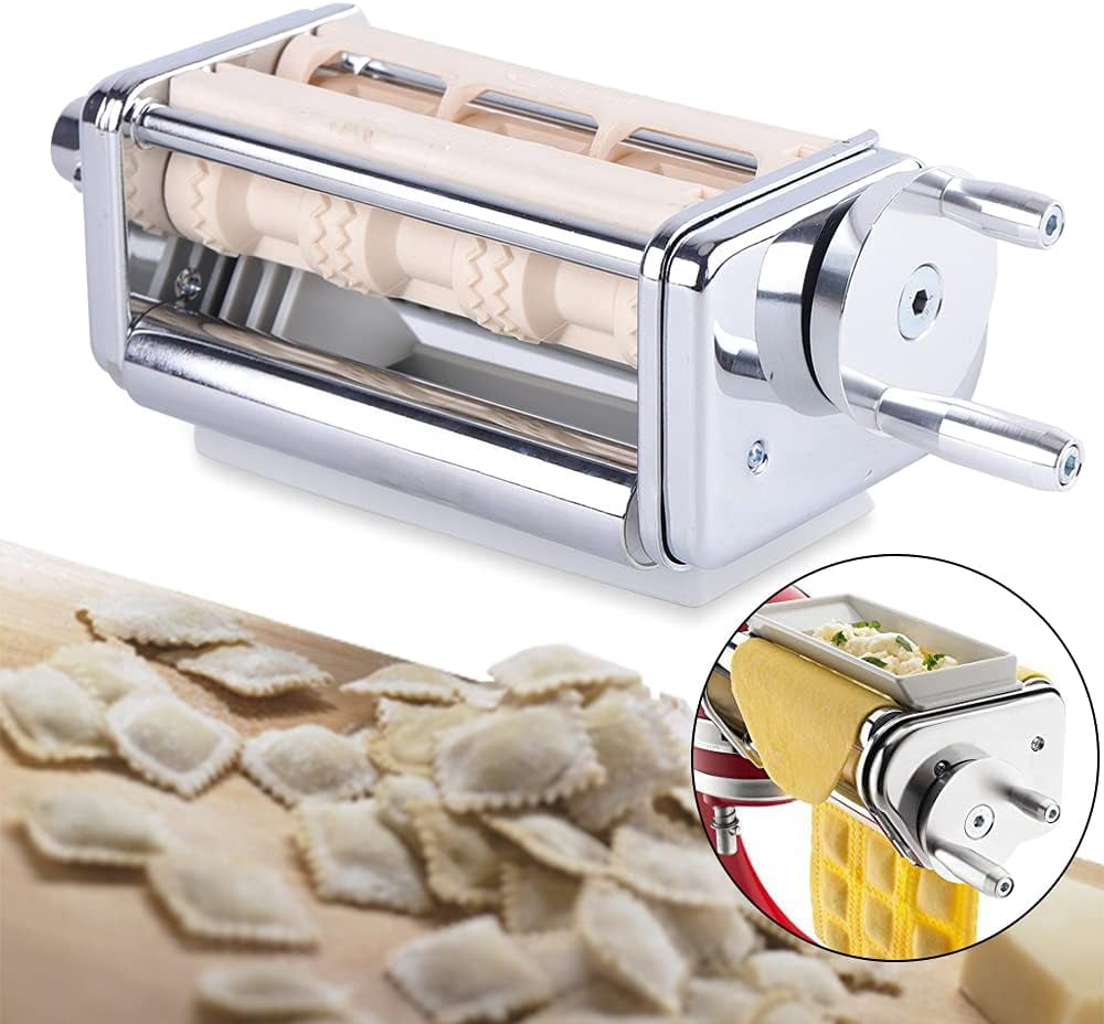 Mini Ravioli Maker Ravioli Maker Stainless Steel Pasta Attachment and Ravioli Attachment ...