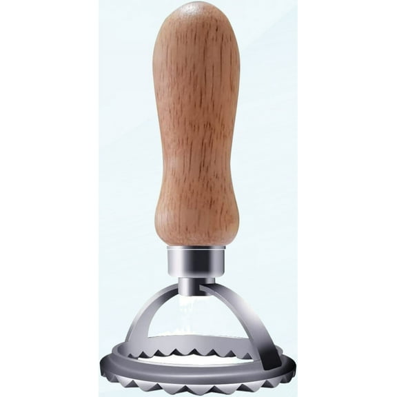 Ravioli Stamp Ravioli Maker Cutter Stainless Steel Ravioli Mold with Wooden Handle, Used for Making Italian Dumplings, Pasta, Pierogi, Spaghetti, Lasagna and Pies (A-Small Circle)