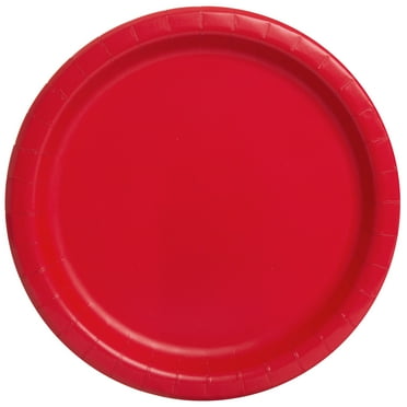 Disposable Paper Plates, 7", Ravishing Red, 24 Count, by Way To Celebrate