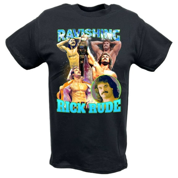 Ravishing Rick Rude Collage Black T-shirt
