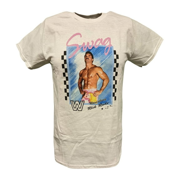 Ravishing Rick Rude Swag WWE Mens White T-shirt 3XL