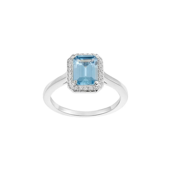 The Jewelry Hut Vintage Inspired Blue Aquamarine Cocktail Ring, Sterling Silver