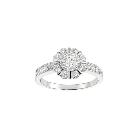 Ravishing and Romantic The Darling Design of TheJewelryHut Vintage Inspired White Crystalline Silver Solitaire Ring