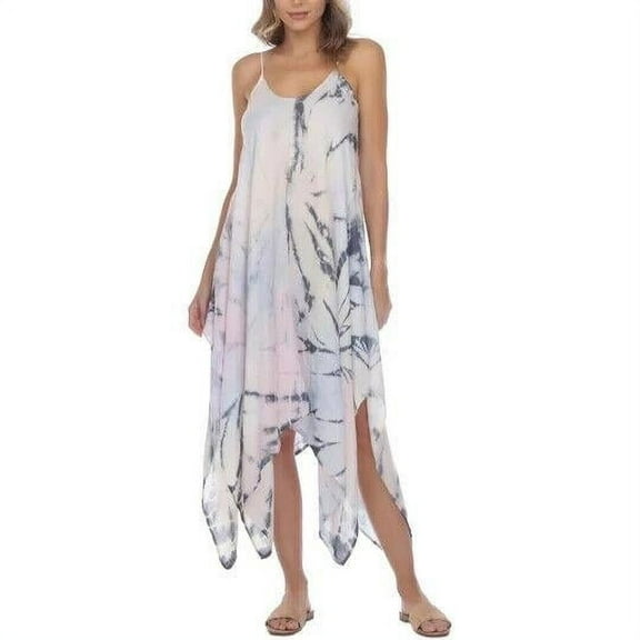 Raviya Tie-Dye Maxi Cover-Up Dress Swimsuit, MULTI, L New with box/tags