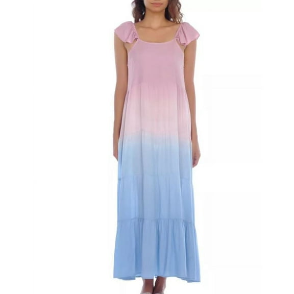 Raviya Women's Mauve Ombre Maxi Coverup Dress Women's Swimsuit, Large