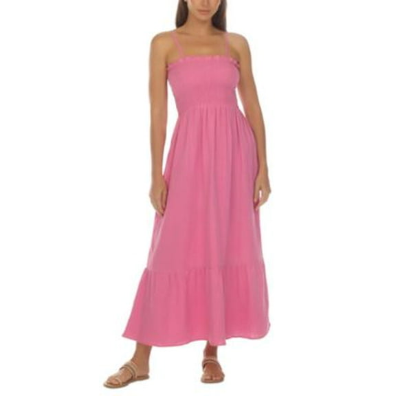 Raviya Womens Cotton Maxi Dress Cove Pink XL