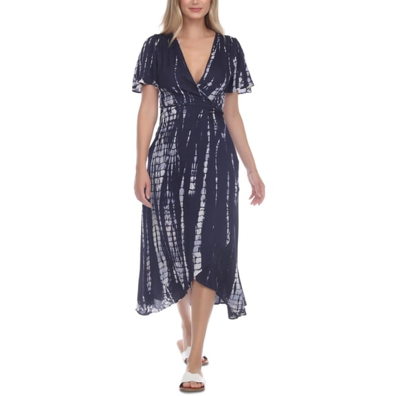 Raviya Womens Plus Tie-Dye Knit Cover-Up