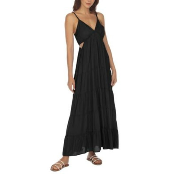 Raviya Womens Side-Cutout Maxi Dress Lapis Blue S