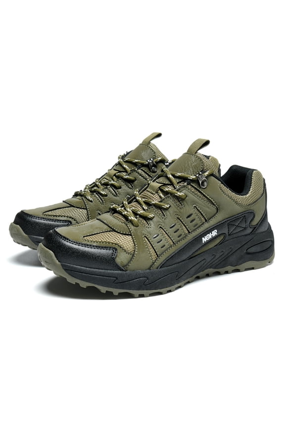 Men‘s Hiking Shoes Sturdy Thick Outsole Soft Insole Leather Upper,Water-Proof Warmth Lightweight Wear-Resistant Insulative Anti-Slip Outdoor Trekking Shoes for Climbing