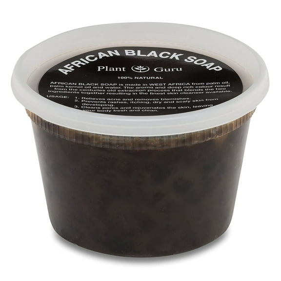 Raw African Black Soap Paste 16 oz. / 1 lb. - 100% Pure Natural Organic From Ghana. Acne Treatment, Aids Against Eczema & Psoriasis, Dry Skin, Scars and Dark Spots. Great For Pimples, Blackhead.