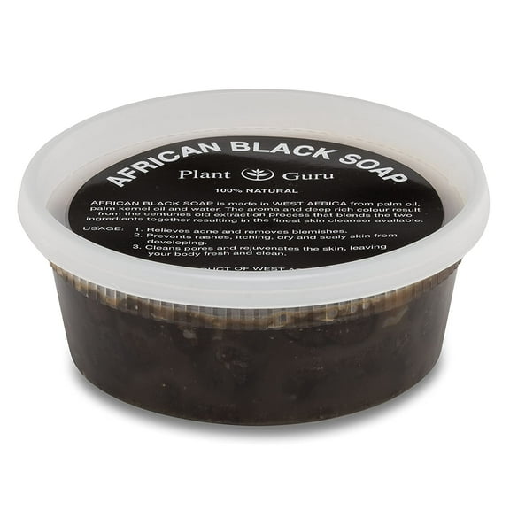 Raw African Black Soap Paste 8 oz. 100% Pure Natural Organic From Ghana. Acne Treatment, Aids Against Eczema & Psoriasis, Dry Skin, Scars and Dark Spots. Great For Pimples, Blackhead, Face & Body Wash