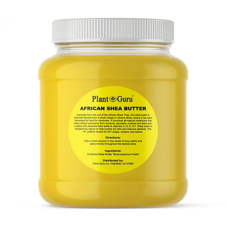 Raw African Shea Butter 3 lbs. Bulk Wholesale 100% Pure Natural Unrefined  Organic Yellow Great For DIY Body Butters, Lotion, Cream, lip Balm & Soap