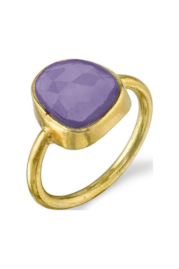 Raw Amethyst - 14k Gold Vermeil Ring