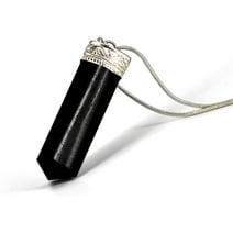 Raw Black Tourmaline Crystal Healing Pendant Necklace