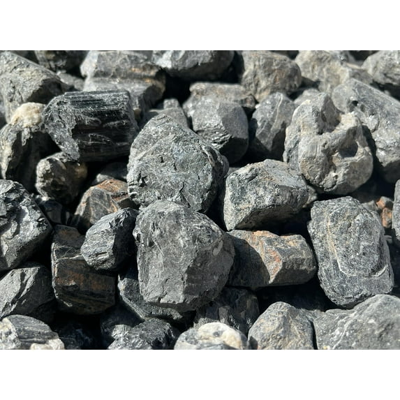 Raw Black Tourmaline, Natural Black Tourmaline Stone, Black Tourmaline Rough, Healing Crystal (Black Tourmaline, 0.25 Pound)