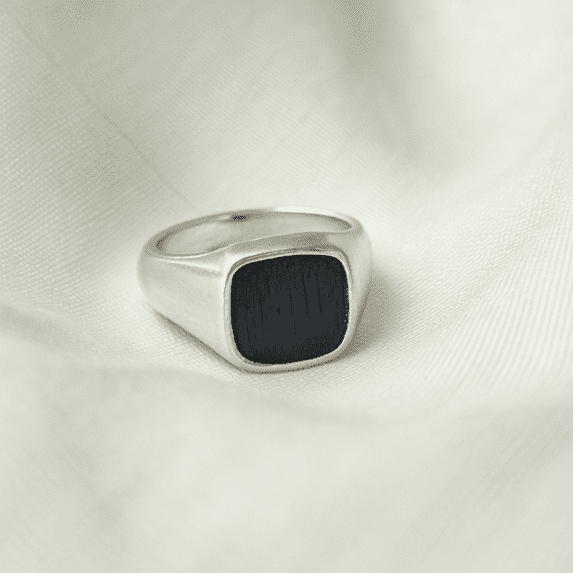 Raw Black tourmaline Ring, Signet Ring, 925 Solid Silver, Men Women Ring, Tourmaline Ring 9