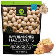 Nut Cravings Raw Blanched Hazelnuts Filberts, Unsalted, Shelled (16oz - 1 lbs)