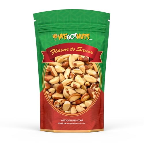 Raw Brazil Nuts- 3 Pounds,(48oz) - Natural, Whole, Unsalted, Shelled , No Preservatives, Kosher Certified- Natural, Fresh, Healthy Diet Snacks for Kids and Adults-by We Got Nuts