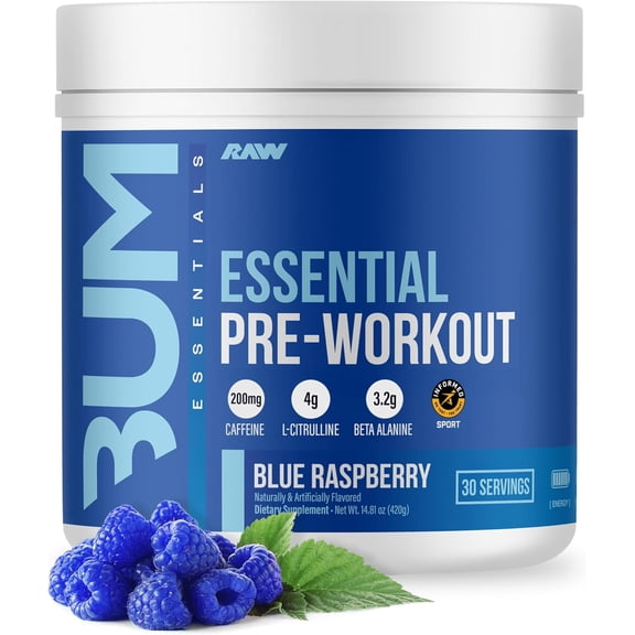 Raw Nutrition Essential Pre Workout - Blue Raspberry