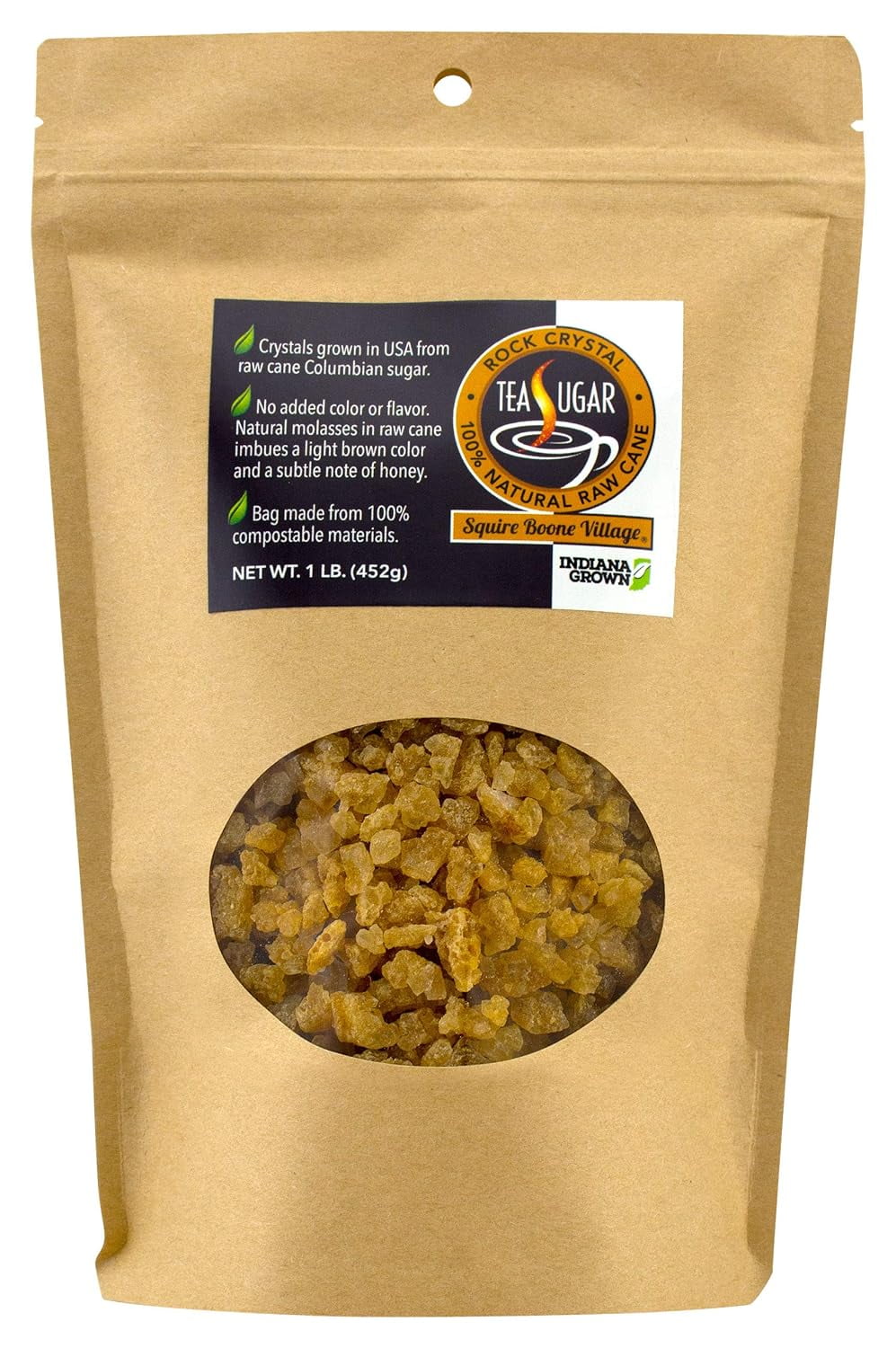 Tea Sugar Rocks Raw Cane Rock Crystal Tea Sugar, 1 LB Resealable Bag - Walmart.com