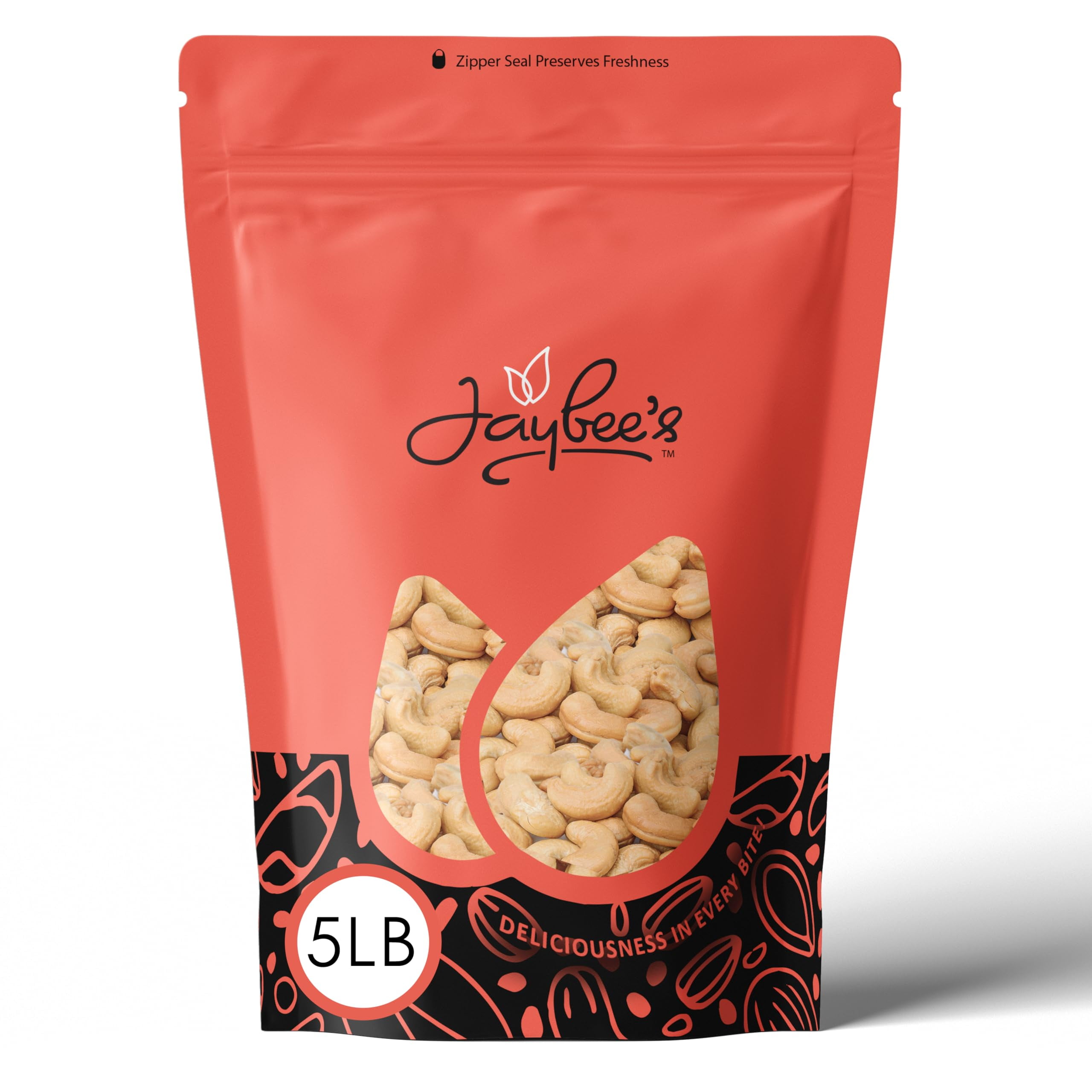 Raw Cashews 5 Pounds OIF8 Natural Unsalted Whole Cashew Nuts