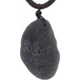 thumbnail image 1 of Raw Cintamani Stone Necklace,Authentic Arizona Tektites,Genuine Saffordite Meteorites Obsidian Glass,Irregular Shape, 1 of 5